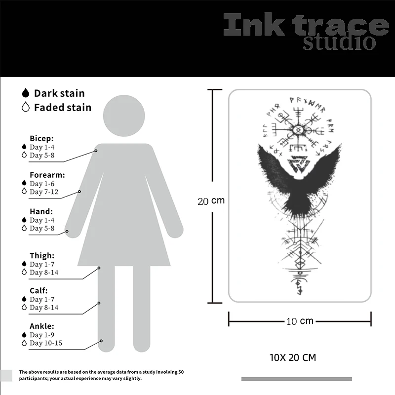 Evil Symbol Temporary Tattoo,Lasts To 15 Days New Technology Magic Waterproof Semi Permanent Sticker.