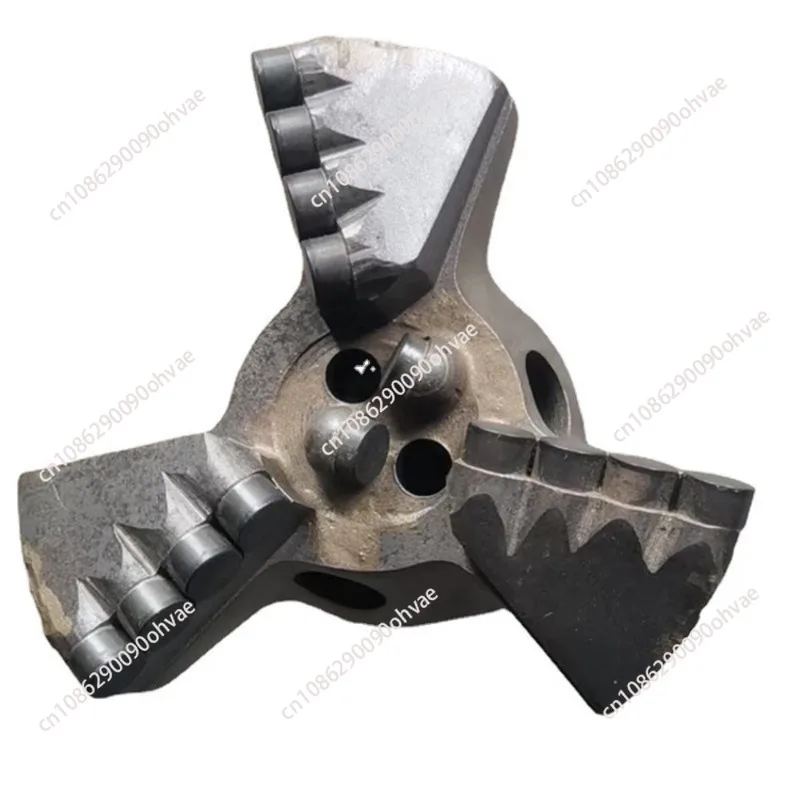 Three-wing concave diamond bit, concave composite piece PDC bit, mining geological bit