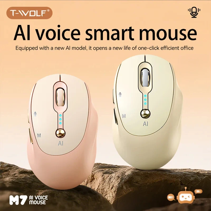 

НОВАЯ Умная мышь с ИИ и голосовым управлением, Bluetooth 2.4G, беспроводная, с зарядкой Type-C, для голосового ввода, письма, перевода, для планшетов и ноутбуков, быстрый ввод текста