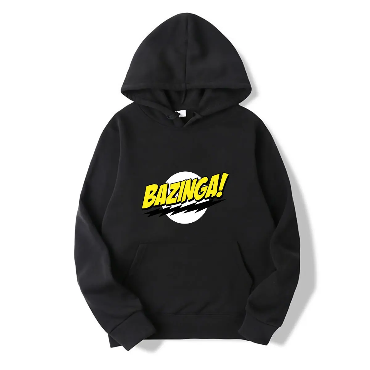 Biigg Banngg teorisi Bazinga T Shirt erkekler 100% pamuk yakışıklı sheldon'ın kapüşonlu sweatshirt Tee Merch hediye Tops