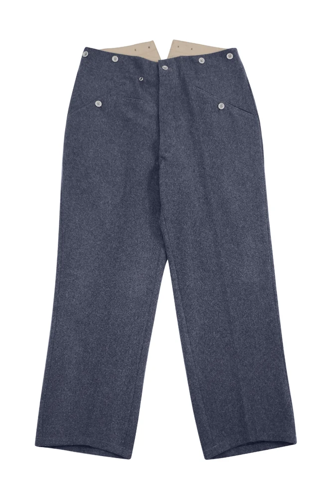 GUWF-008 WWII German M35 Luftwaffe blue grey wool trousers