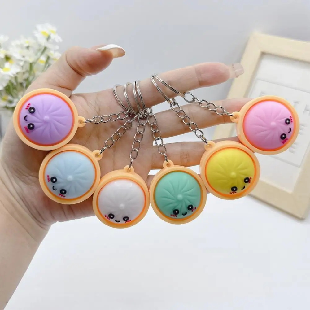 Simulation Dumpling Keyboard Clicker Stress Relief Toy Cute Baozi Steamer Random Color for Gift Party Favors Mini Pendant
