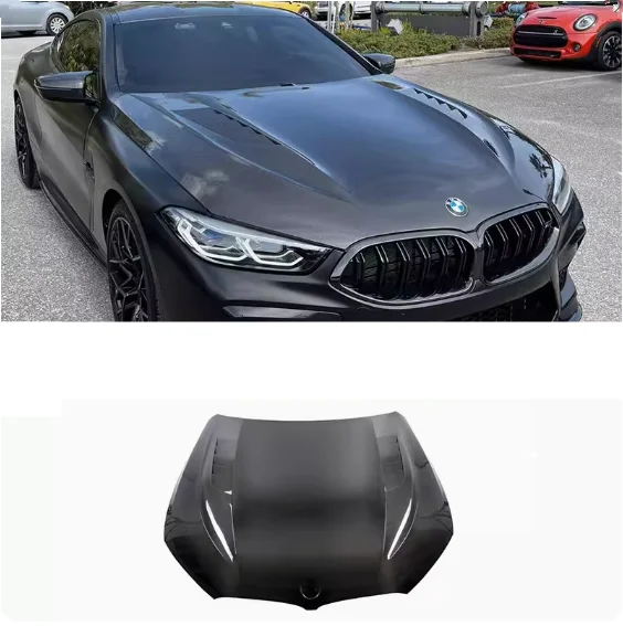 

For BMW G14 G15 G16 8 Series F91 F92 F93 M8 2018-2023 FSC Real Carbon Fiber Front Bumper Bonnet Engine Hood Vent Cover