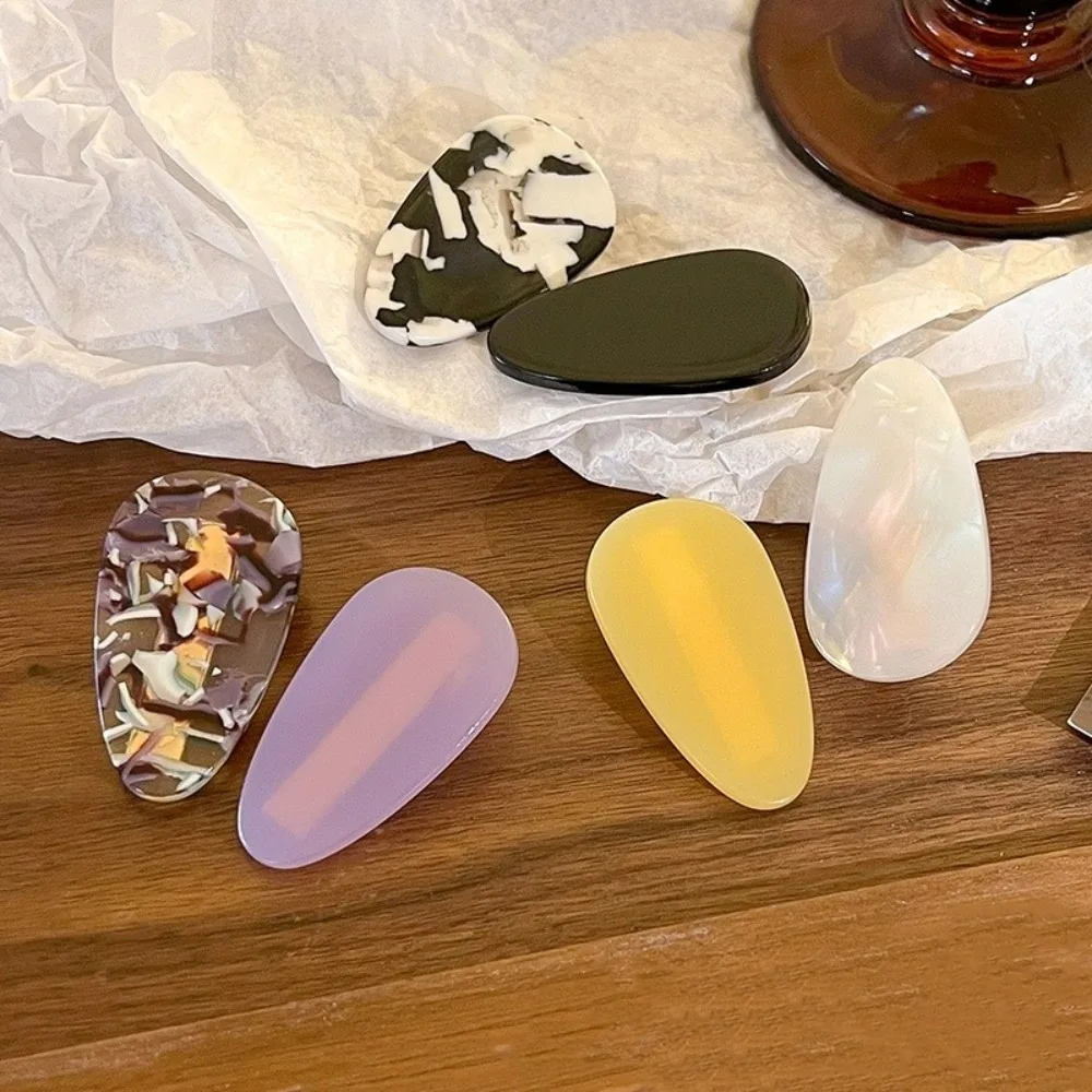 Fashion Vintage Colorful Hair Clip Acetic Acid Headdress Hair Barrettes Drop Shape Duckbill Hair Clips Hair Styling Accessories