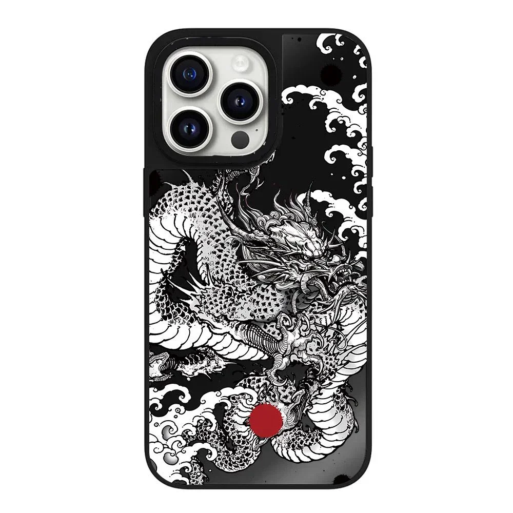 

Mirror Surface Dragon Phone Case Cover for IPhone 11 12 13 14 15 Pro Max Case for IPhone 15 Pro Max