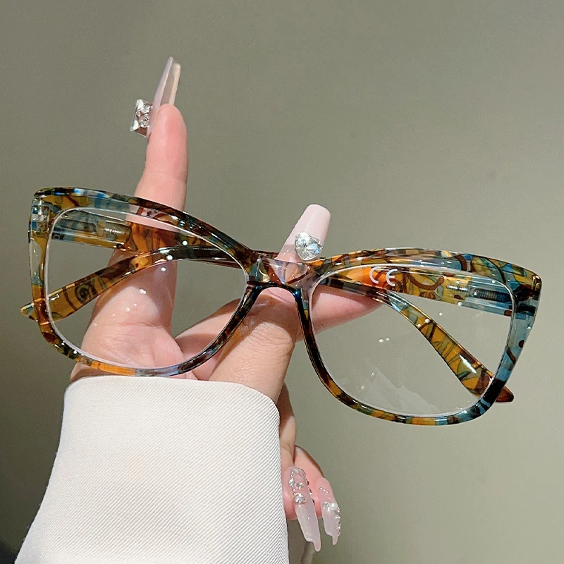 KAMMPT Vintage Quadratische Lesebrille Frauen Neue Mode Vollrand Blau Licht Blockieren Brillen Trendy Presbyopie Optische Rahmen
