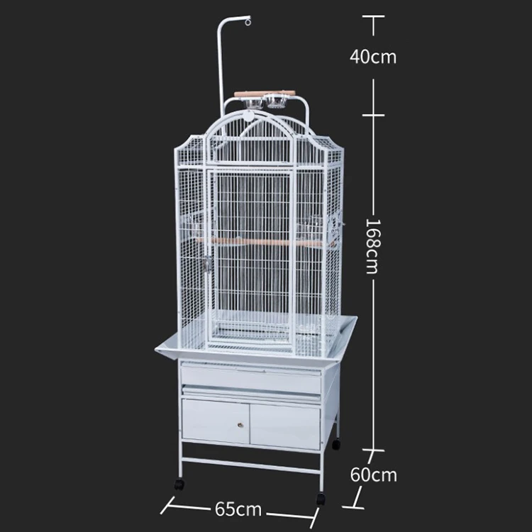 Specially designed simple and beautiful ornamental birdcage villa style with cabinet parrot cage