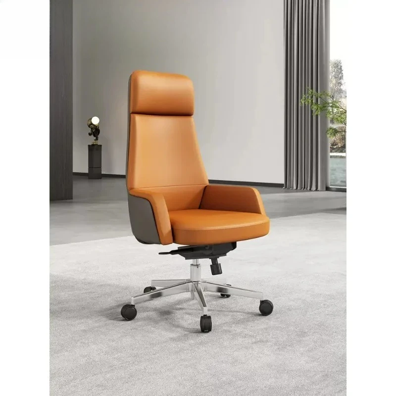 BChair Back Lazy Leisure Sedentary Office Chair Single Fixed Armrest Steel Feet Breathable Ergonomic Chair