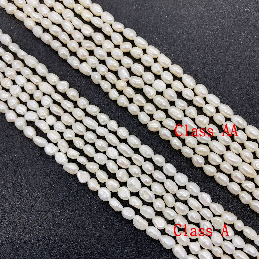 

A/AA Natural Freshwater Two-sided Glossy Pearl Bead 3-9mm Baroque Pearl Straight-hole Loose Bead DIY Necklace Bracelet Accessory
