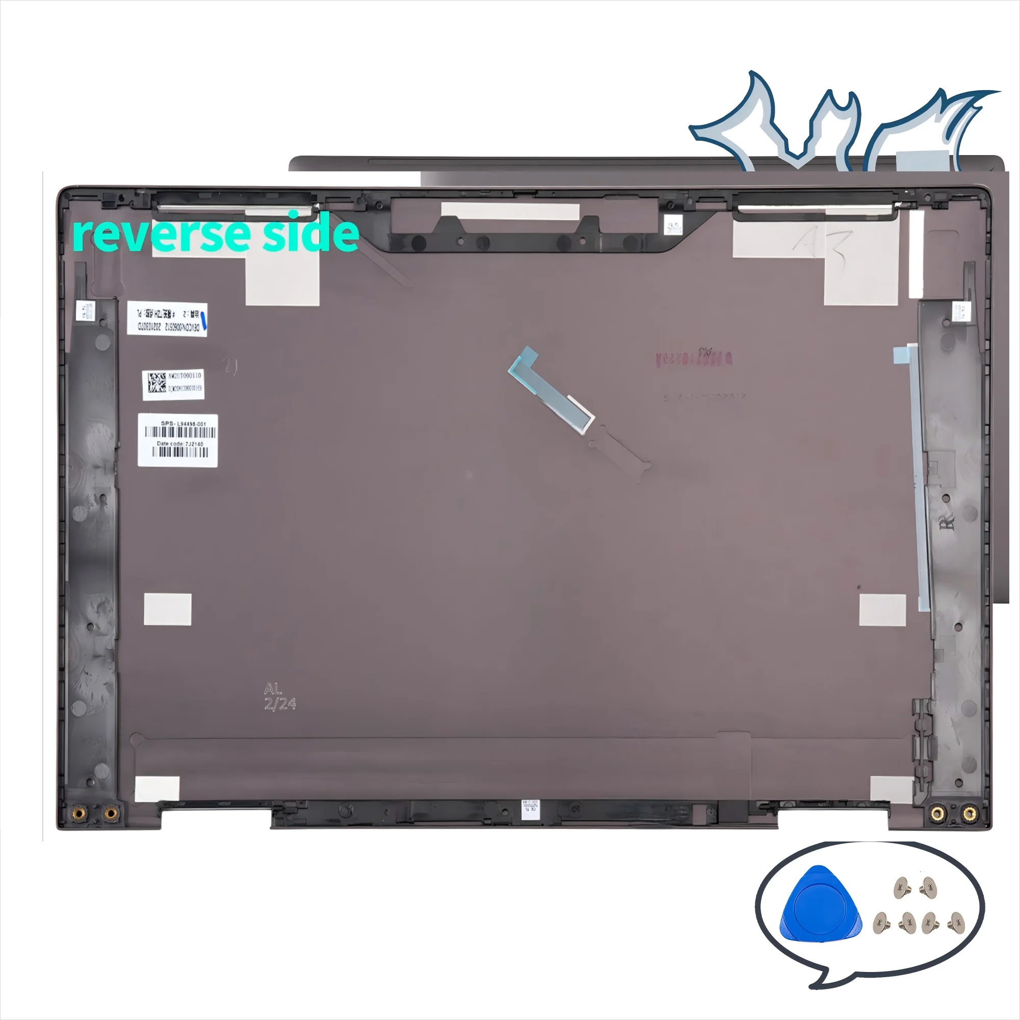 New Metal Covers For ENVY X360 13-AY TPN-C147 LCD Back Cover L94498-001 Top Lid Case Replace Brown Hinges 13.3 Inch