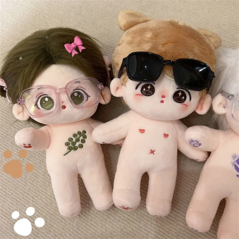 Square Frame Half Frame Glasses Mini Facial Decoration Mini Stuffed Headset Lensless Model 20cm Headwear Accessories