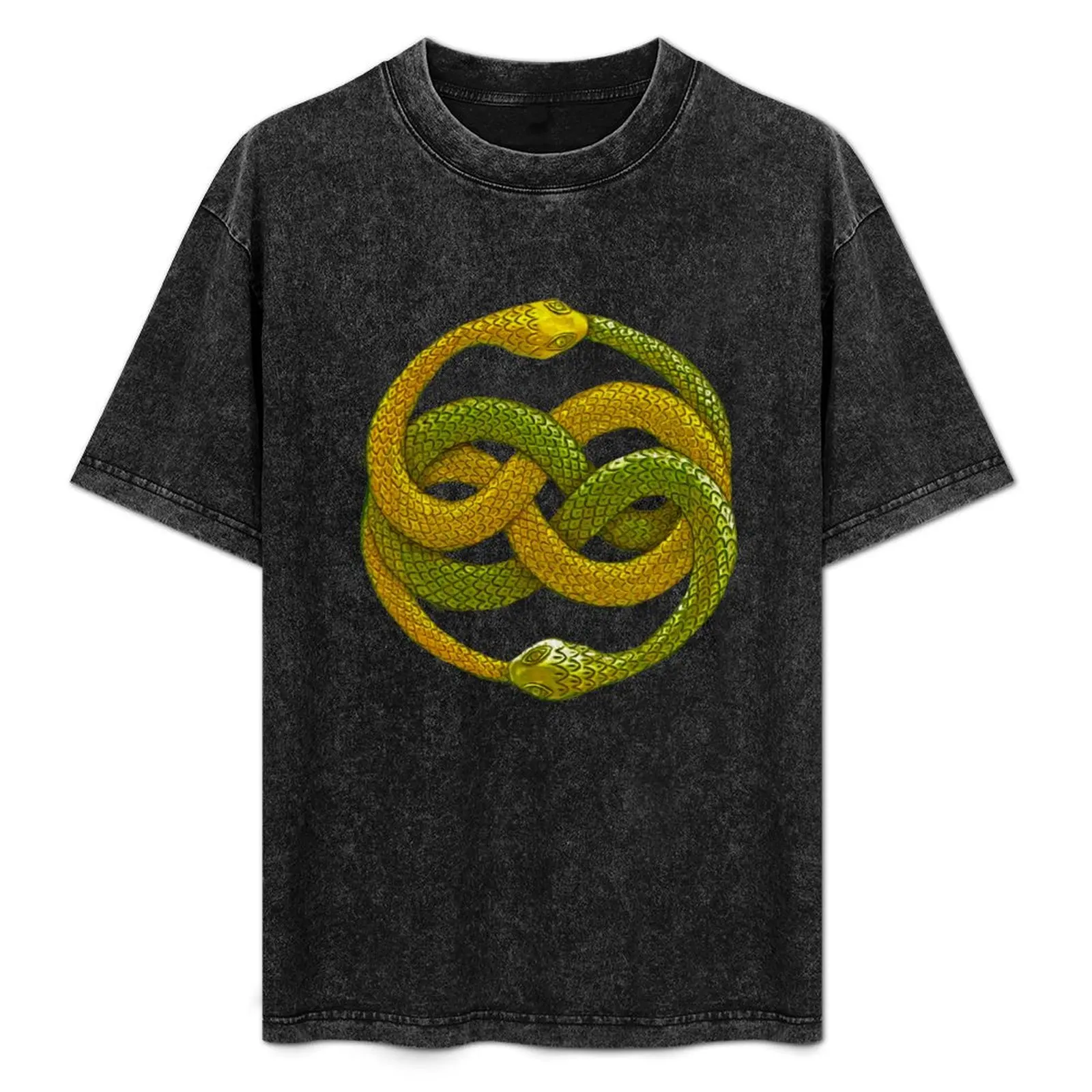 

Double Ouroboros Auryn T-Shirt Active Sports Short Sleeve Cotton Shirt