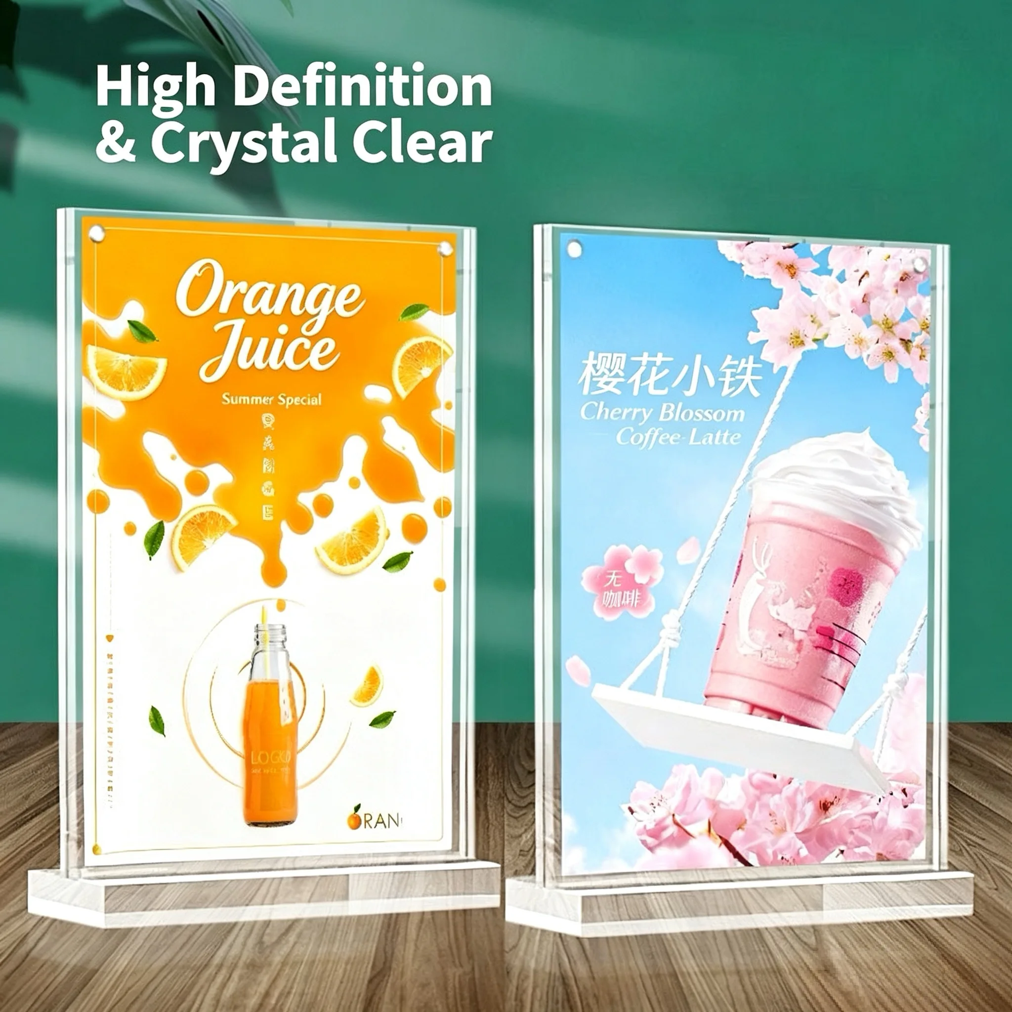 3 Pieces A4 210x297mm Acrylic Sign Holder Display Stand 8.5 x 11 Inch Wedding Photo Picture Poster Frame Menu Flyer Price Holder
