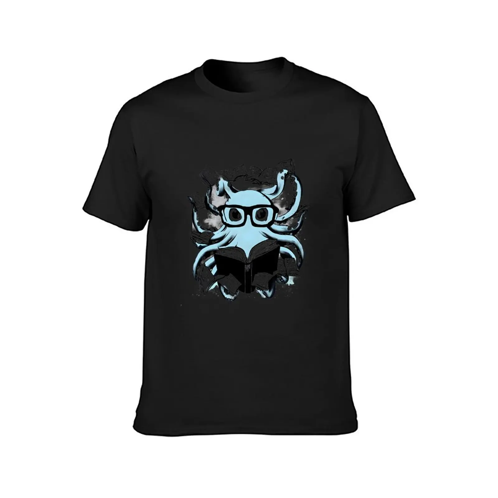 Octopus and reading knowledge with japanese ink T-Shirt blanks quick drying Short sleeve tee men