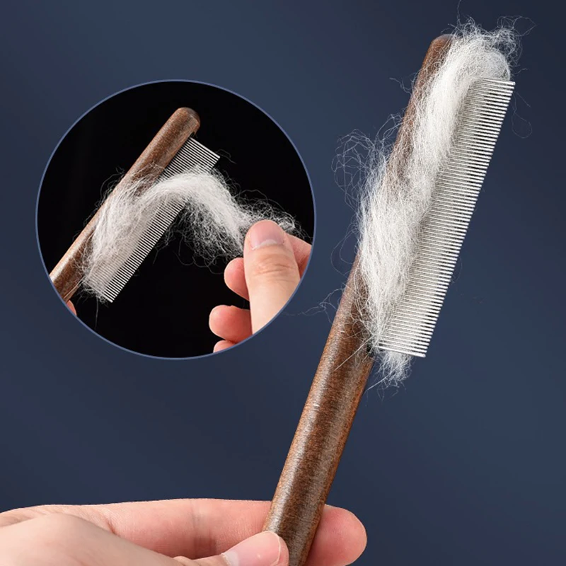 Peine de pulgas para mascotas, herramientas de eliminación de garrapatas de pulgas, peine de pelo de gato inoxidable, cepillo de aseo para perros, herramienta de limpieza para mascotas, Suppl
