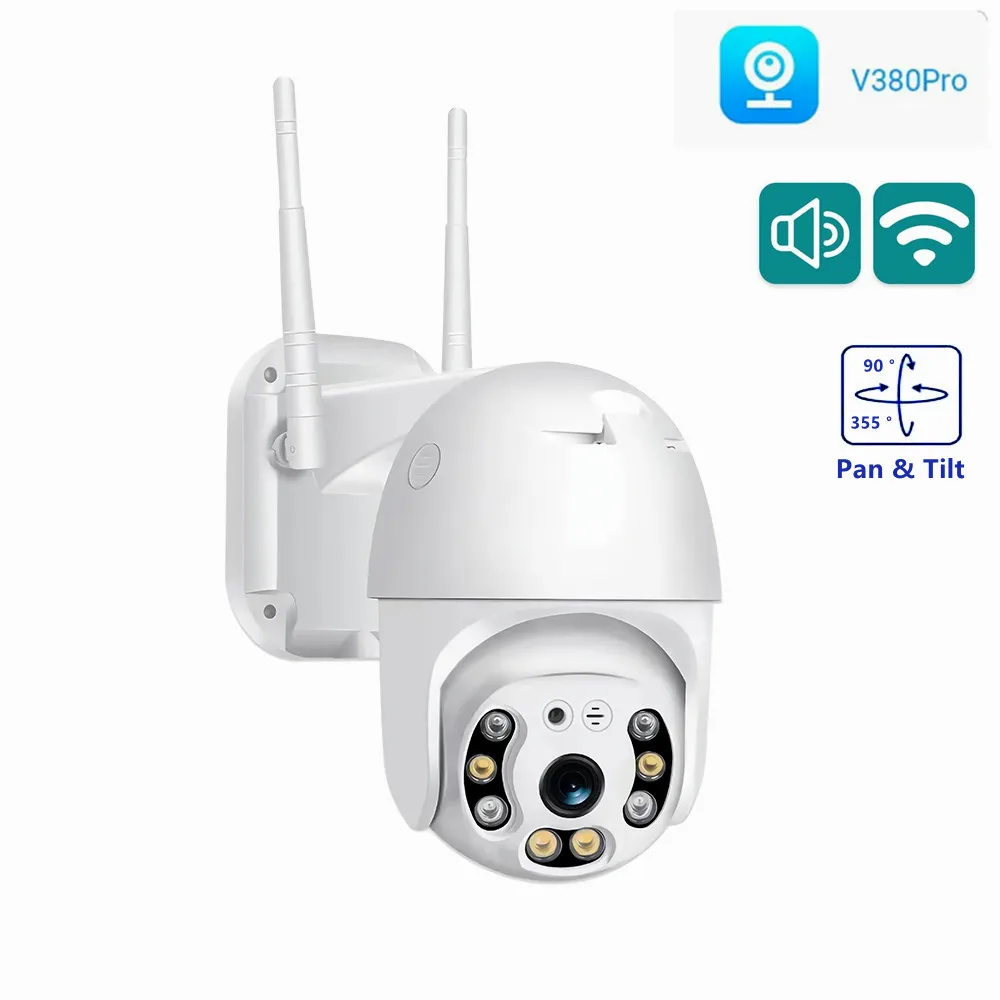 3MP V380 Pro WIFI Camera Color Night Vision Waterproof Outdoor Speed Dome Wireless WIFI IP Camera