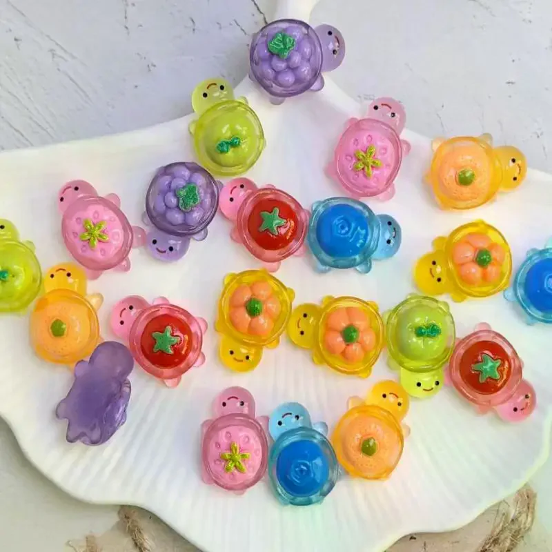 30Pcs Glow in Dark Miniature Resin Turtles Small Decor for Outdoor Patio Fairy Garden Landscape Design