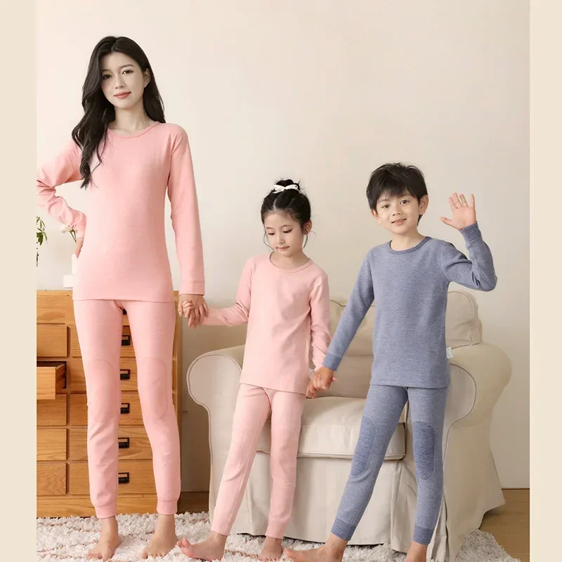 Teen Kids Thermal Underwear Set Boys Girls Sleepwear 4-16 Years Cozy Cationic Warm 5A Antibacterial Long Johns Children Clothes