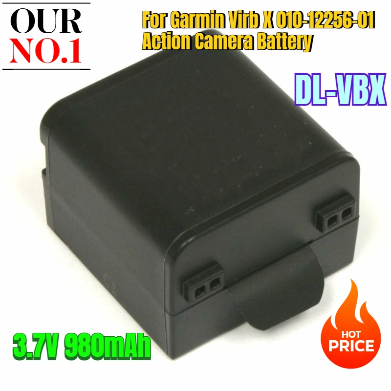 

3.7V 980mAh for Garmin Virb X 010-12256-01 Action Camera Battery