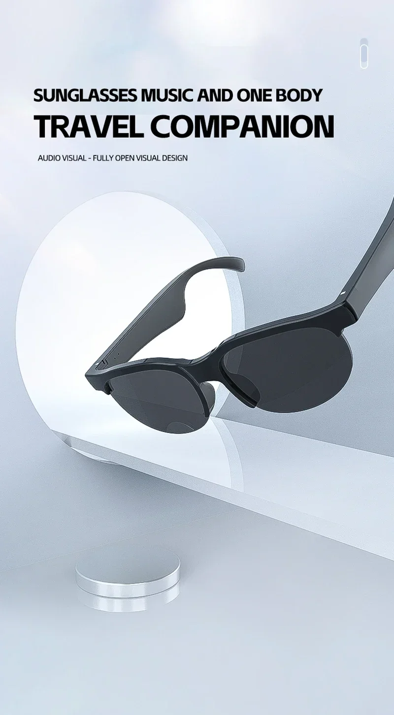 Lenovo KI-Smart-Brille mit KI-Übersetzung, Bluetooth-Konversation, Aufnahme, Musikwiedergabe, Smart-Sonnenbrille für Erwachsene, Neu 2026 – Detail 3