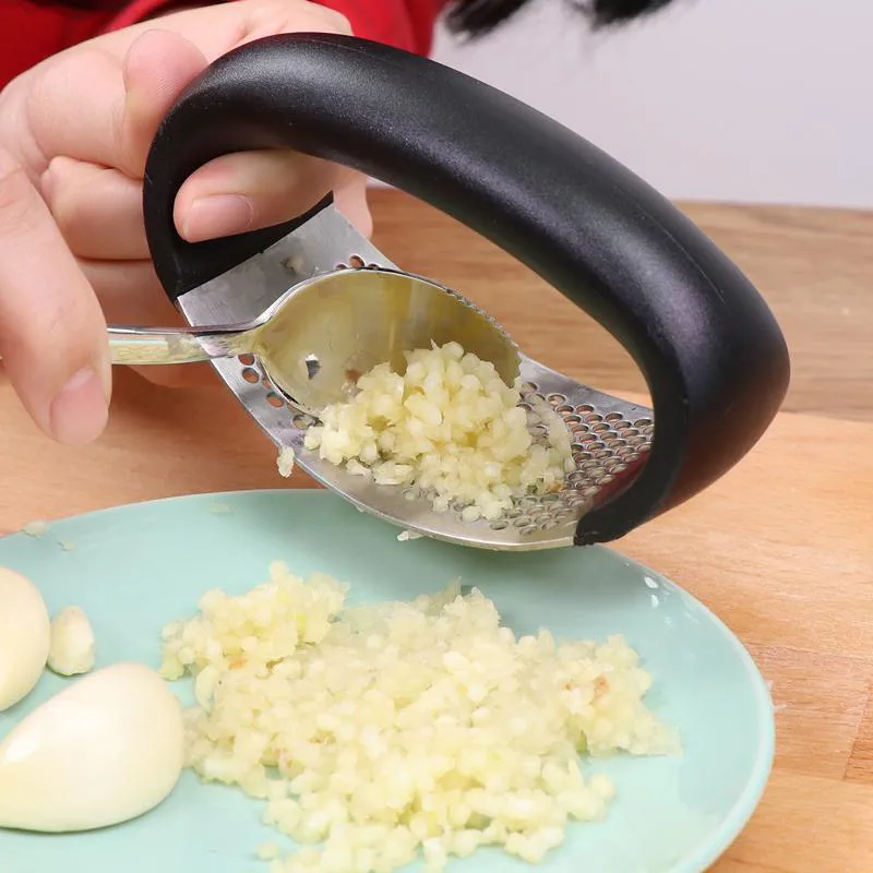 Upgraded Stainless Steel Garlic Press Squeezer Manual Garlic Ginger Rocker Crusher Garlic Cutting Mince Tools Kitchen Gadgets image 4