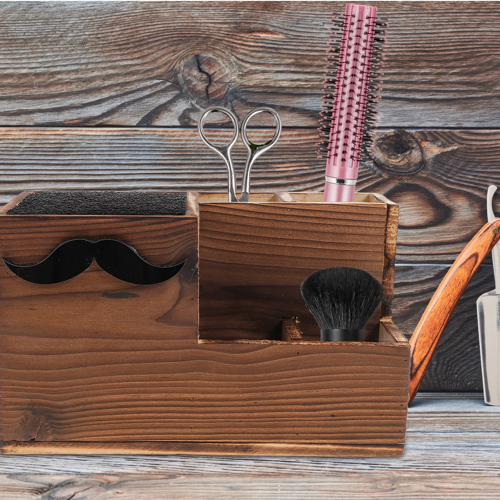 

1pc Scissor Holder Barbershop Tool Storage Box Durable Lightweight For Hairdressing Comb Rack Display Stand Organizer Case