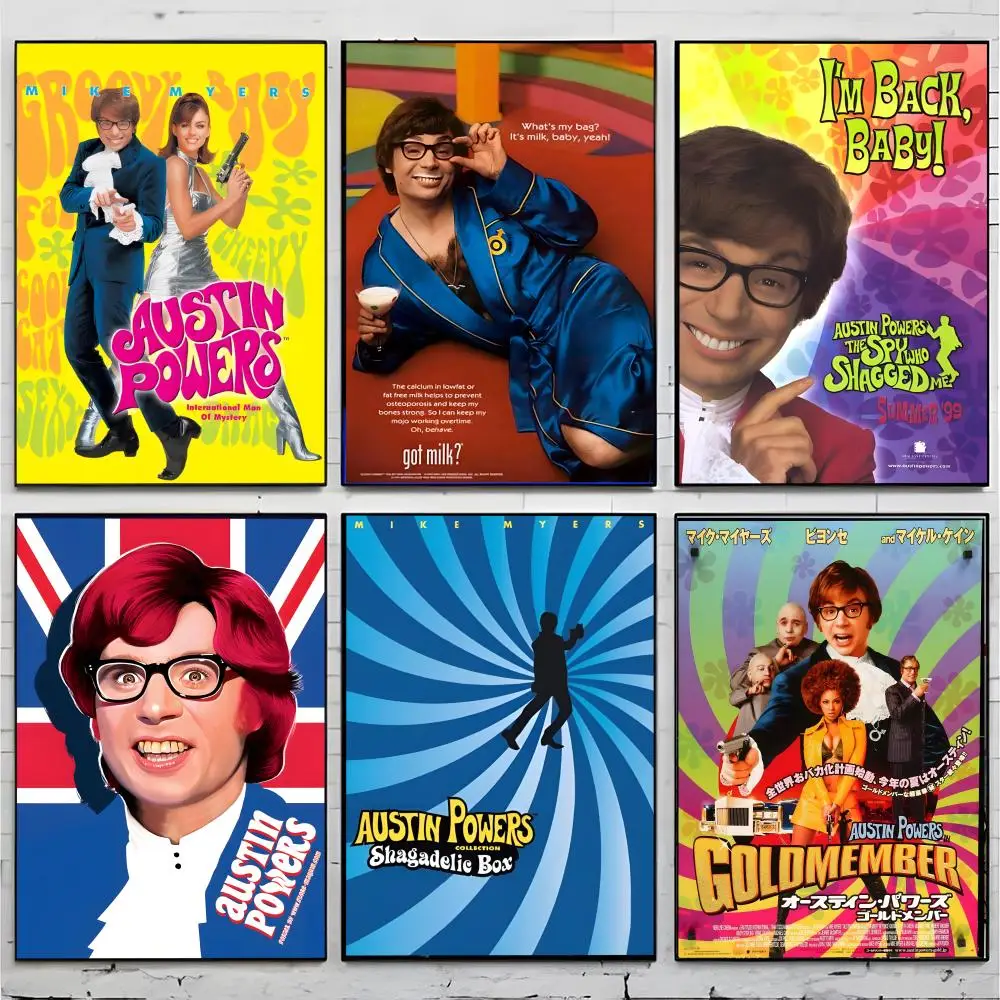 movie comedy A-Austin Powers Poster Superior Home Space Pub Indoor Decorative Art & Home Decor