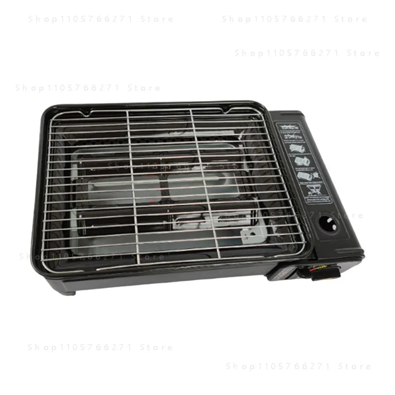 Portable Butane Gas BBQ Grill Stove Outdoor Camping Barbecue Frame Smokeless Meat Roasting Grill