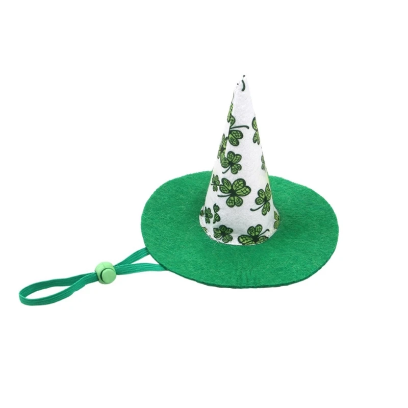 Pet Headwear Shamrock Witch Hat Party Cosplay Dress Cosplay Patrick's Day