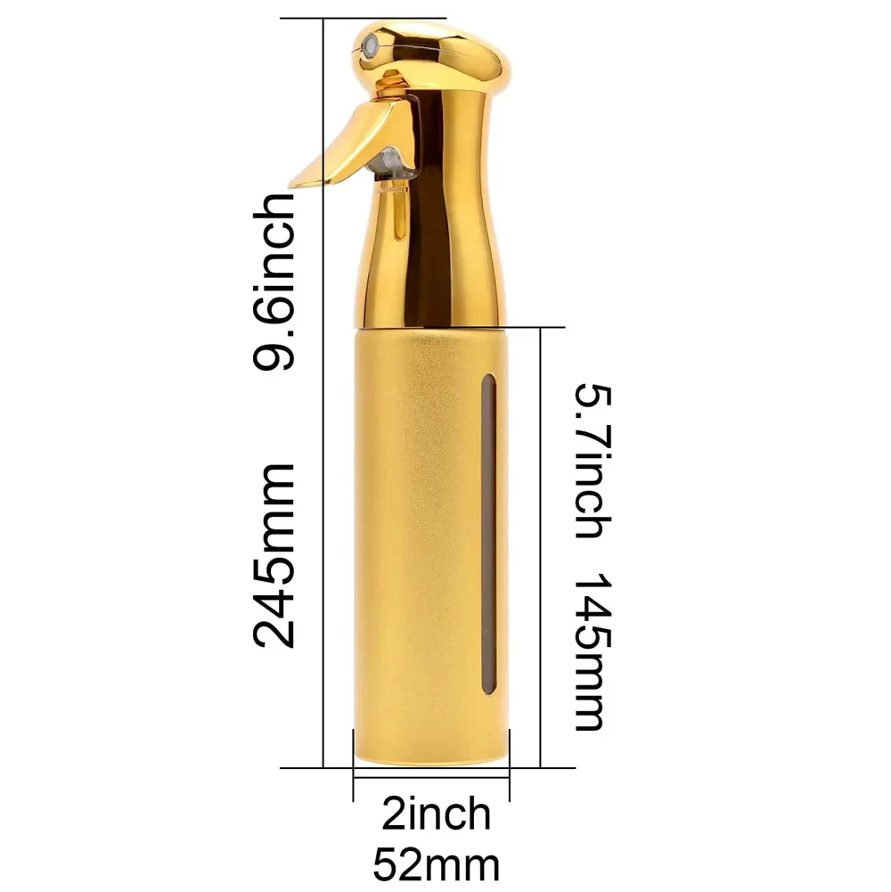 300ml Barber Electroplating Spray Bottle Pro High Pressure Continuous Atomizer Hairdressing Salon Hairdresser Hair Tools Suppli