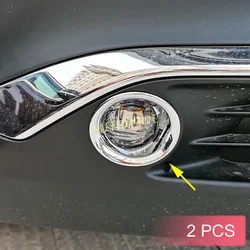 For Toyota Venza Harrier 2021-2023 Chrome Car Front Bumper Fog Light Ring Cover Trims