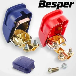 Akü Terminal Konnektörleri Negatif ve Pozitif 1 Çift Plaka Hızlı Açılan Araç Konektörü Akü Kelepçeleri Üst Direk Klipleri