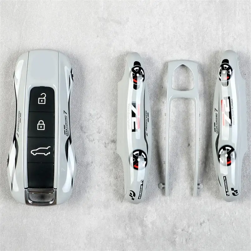 For Porsche Boxster Cayman Panamera Cayenne Macan 718/911 Taycan Car Key Case Keyless Cover Key Shell Car Accessories