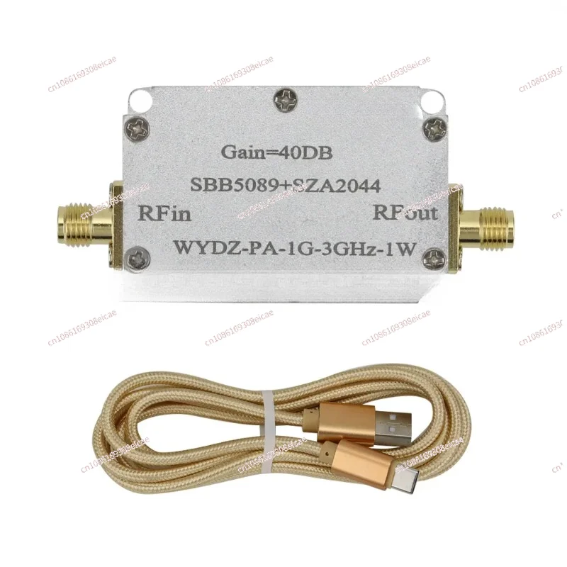 

40DB WYDZ-PA-1G-3GHz-1W SBB5089+SZA2044 One-Way Microwave Power Amplifier RF Power Amplifier Module