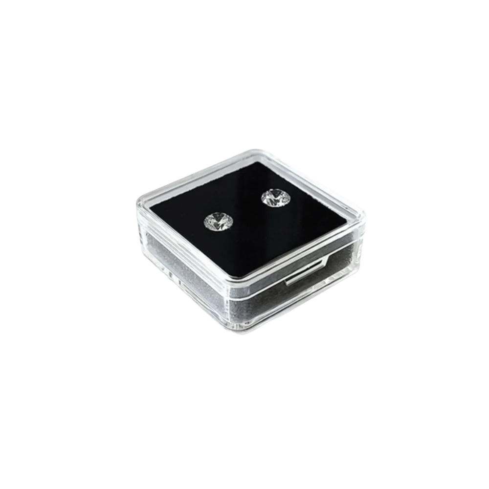 Acrylic Jewelry Display Case with Foam Pad Dust-proof Jewelry Packaging Box Transparent Clear Storage Container