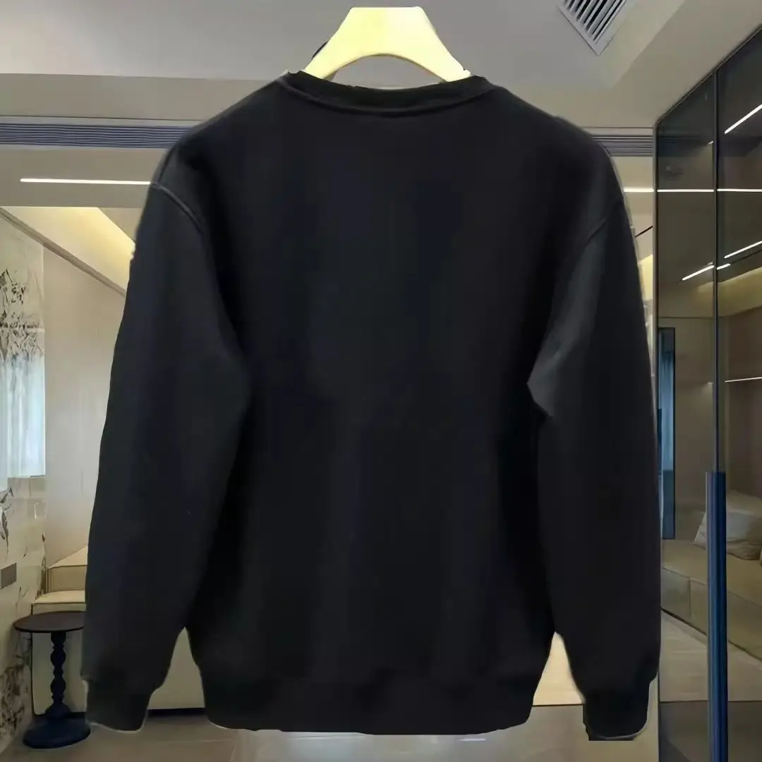 High-end light luxury velvet thickened round neck pullover long-sleeved sweater T-shirt casual jacket trendy top