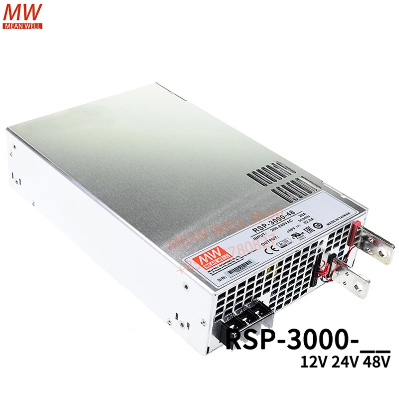 Original MEAN WELL RSP-3000 High Power PFC switching power supply 24V/12/48V High efficiency 3000W can be connected to S