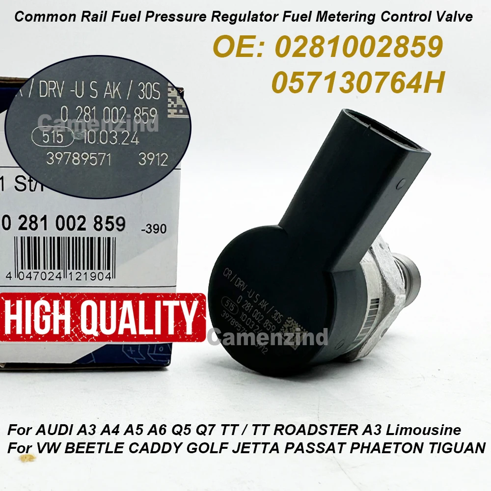 

0281002859 Fuel Rail Pressure Relief Valve 057130764H 0281002858 0281006002 03L906054A 85PP26-03 forAudi A3 A4 A5 A6 Q3 Q5 Q7 VW