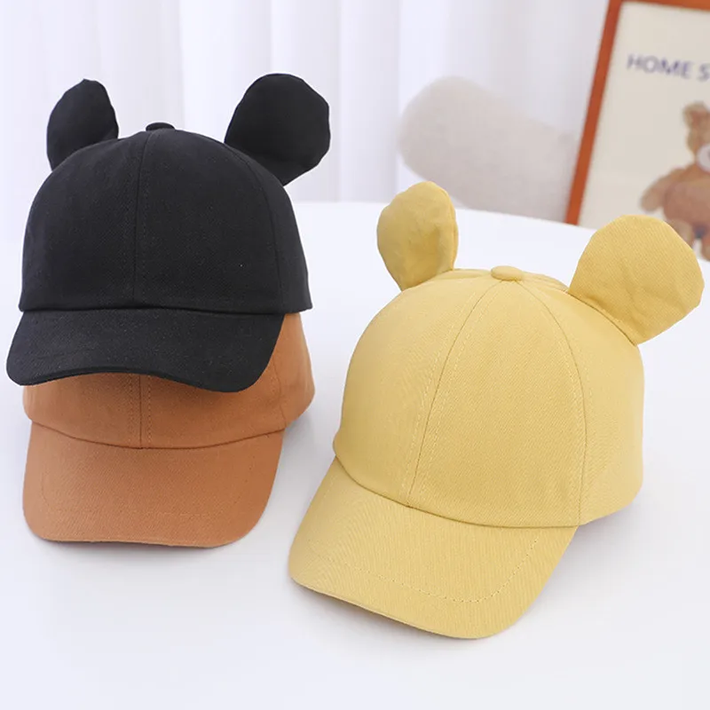 Casquette de baseball pour bébé garçon et fille de 1 à 4 ans, chapeau solide et mignon avec de grandes oreilles, à la mode, nouvelle collection