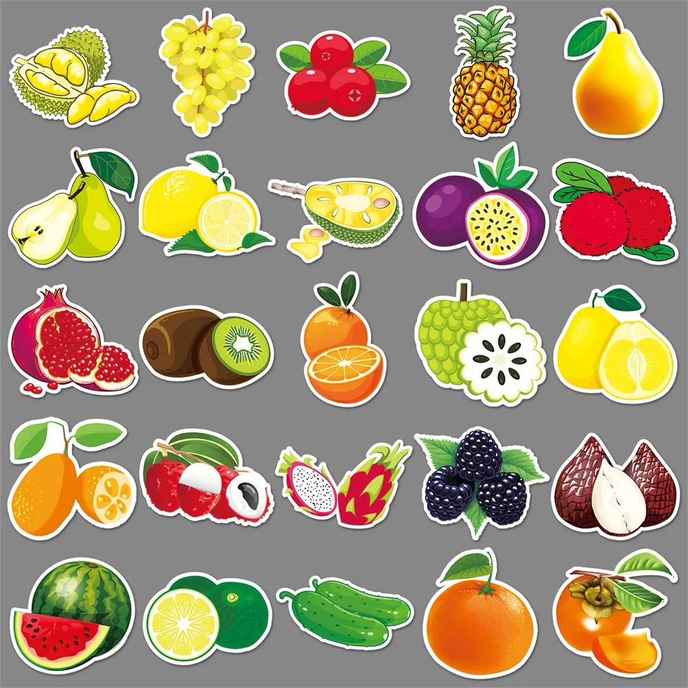 10/30/50PCS Fruit Cartoon Personality Creative Graffiti Sticker Suitcase Guitar Computer Skateboard Cup  Refrigerator  Wholesale