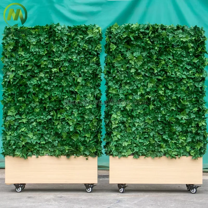 Customized Artificial Grass Wall Plastic Hedge Fence Artificial Boxwood Fence Panel Hedge Wall for Garden Fence