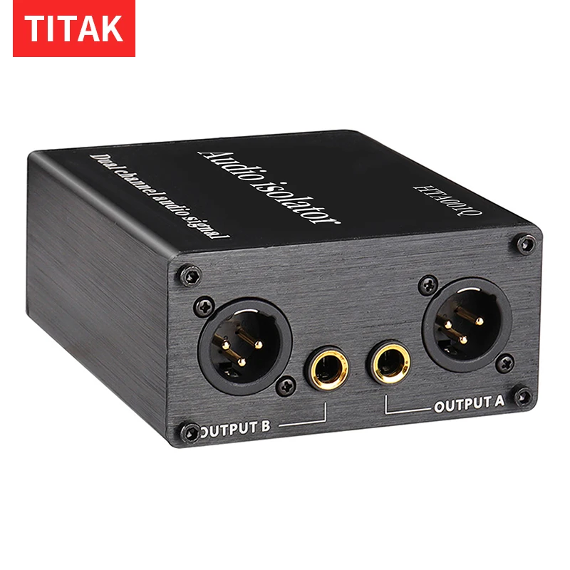 HTA001Q Multifunctional Audio Isolator, 6.5Mm  XLR RCA Audio Noise Isolator, Current Acoustic Filter Ground Filter