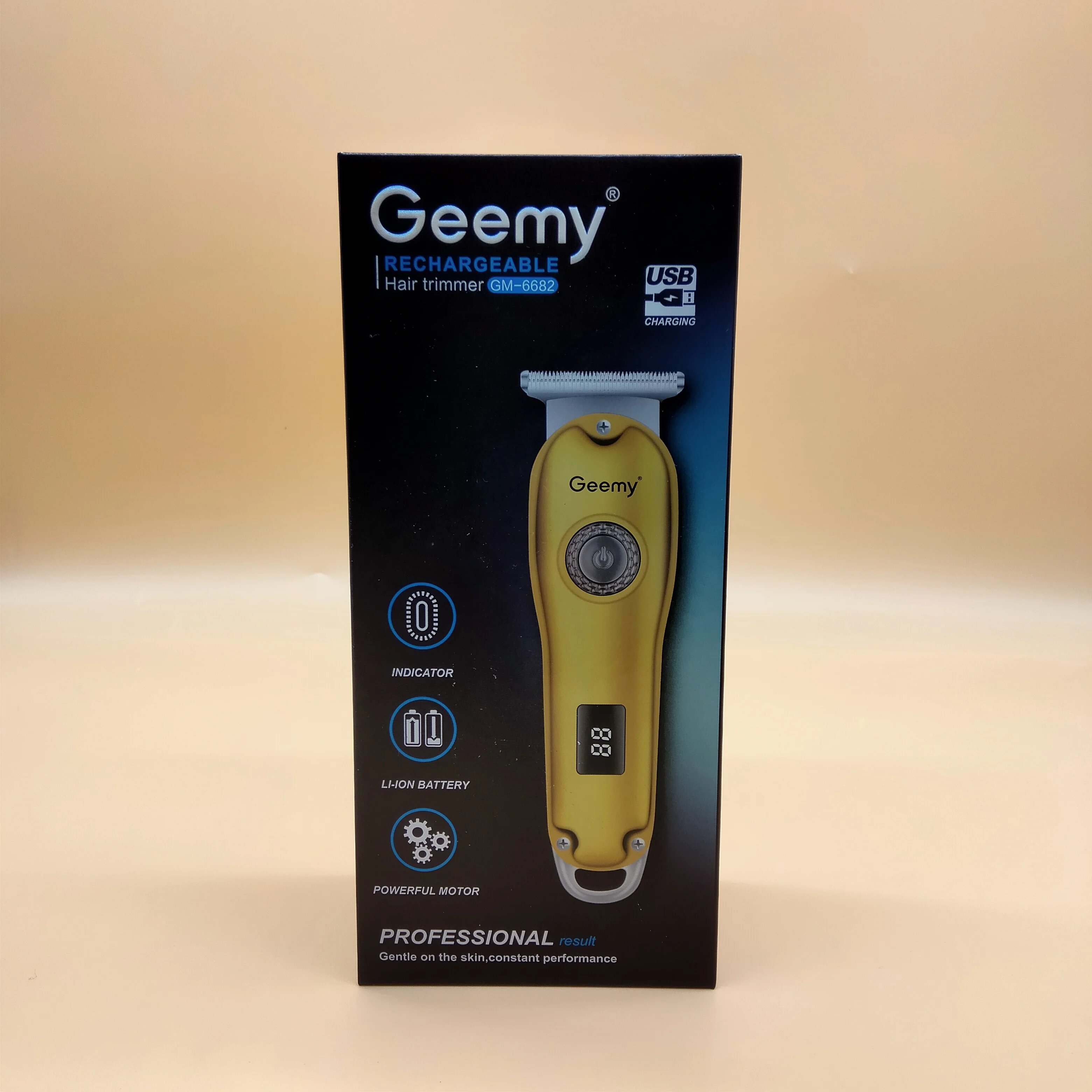 

Geemy GM-6682 Barber Equipment Professional Cordless Electric Hair Trimmer Rechargeable Hair Clippers for Men