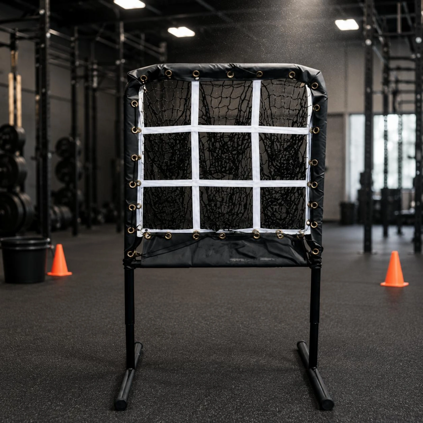 

Baseball Throwing Net 9-Hole Practice Throwing Net Baseball Strike Zone Target Padded Frame Sports Gear Metal Stand