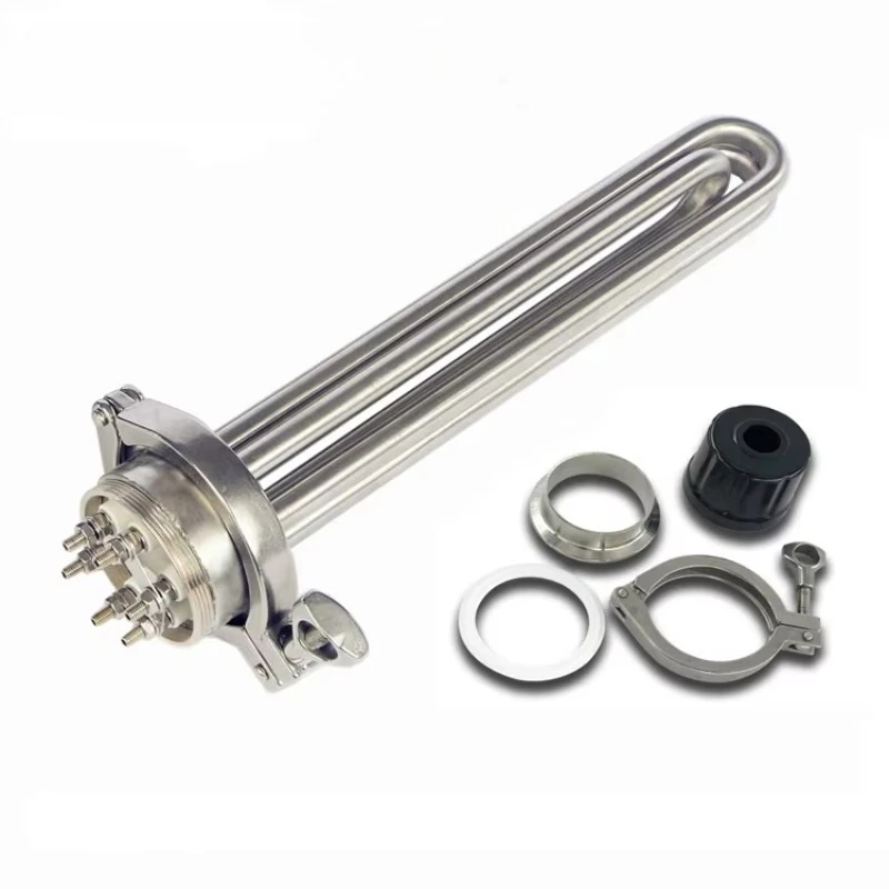 Ss316 Electric Water Coil Tubular Immersion Tri Clamp 6kw 9kw 12kw 15kw 18kw 380v Heating Elements