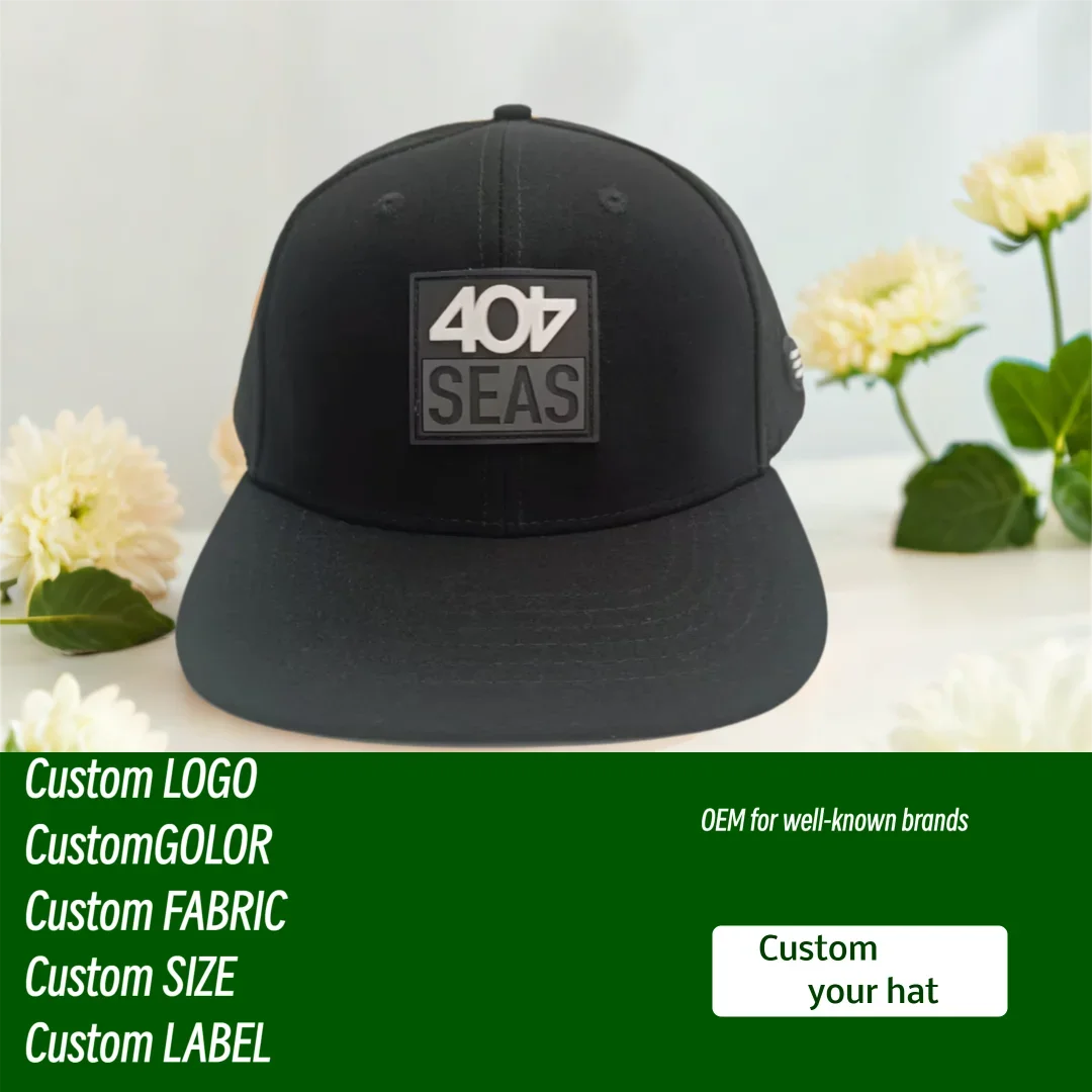 Custom Baseball Cap Stickers with Logo, 5-sided, Laser-etched, Camping, Golf, Truck Driver, Dad Hats, Wholesale