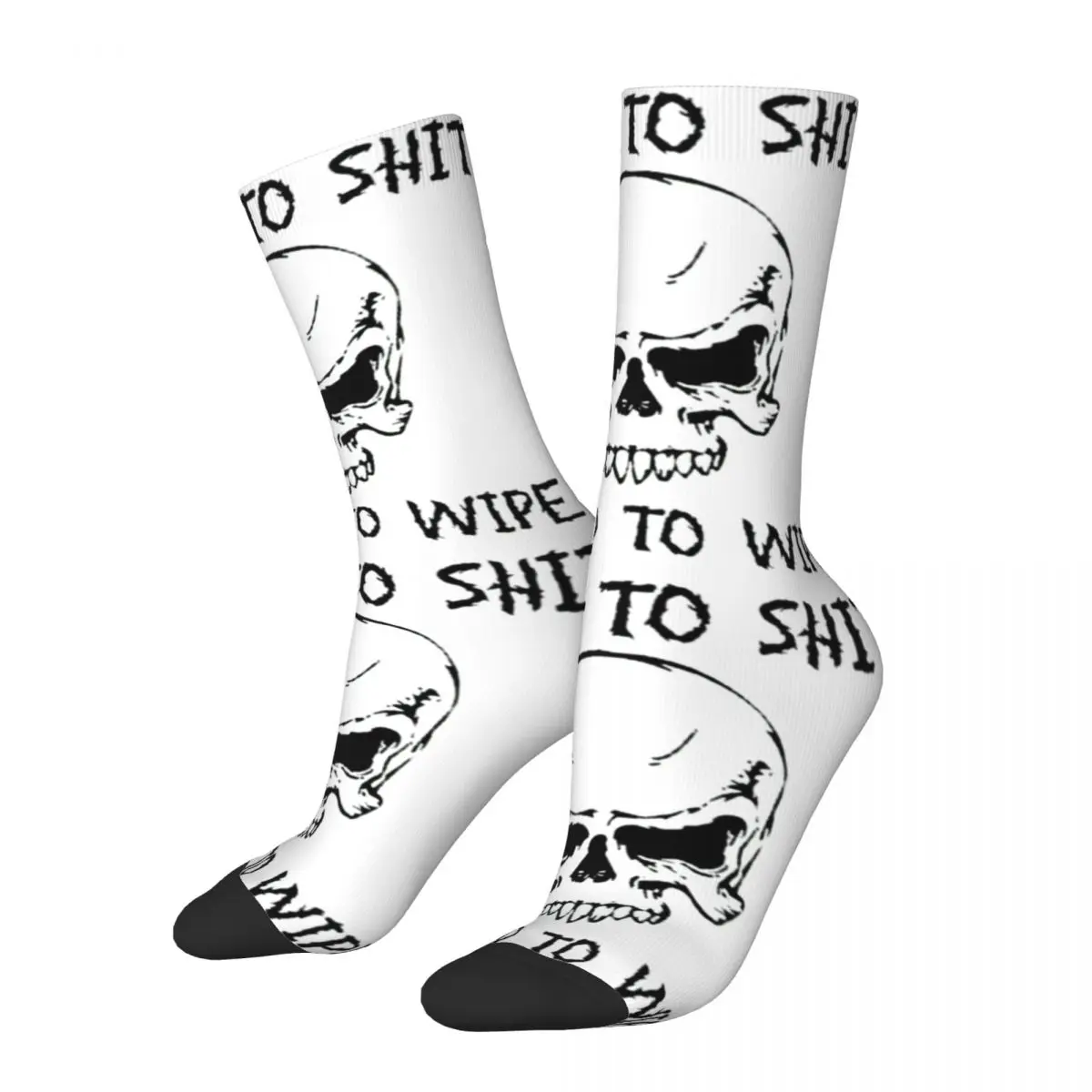 

Born To Shit Forced To Wipe Funny Meme Theme Design All Season Socks Accessories for Female Cozy Crew Socks