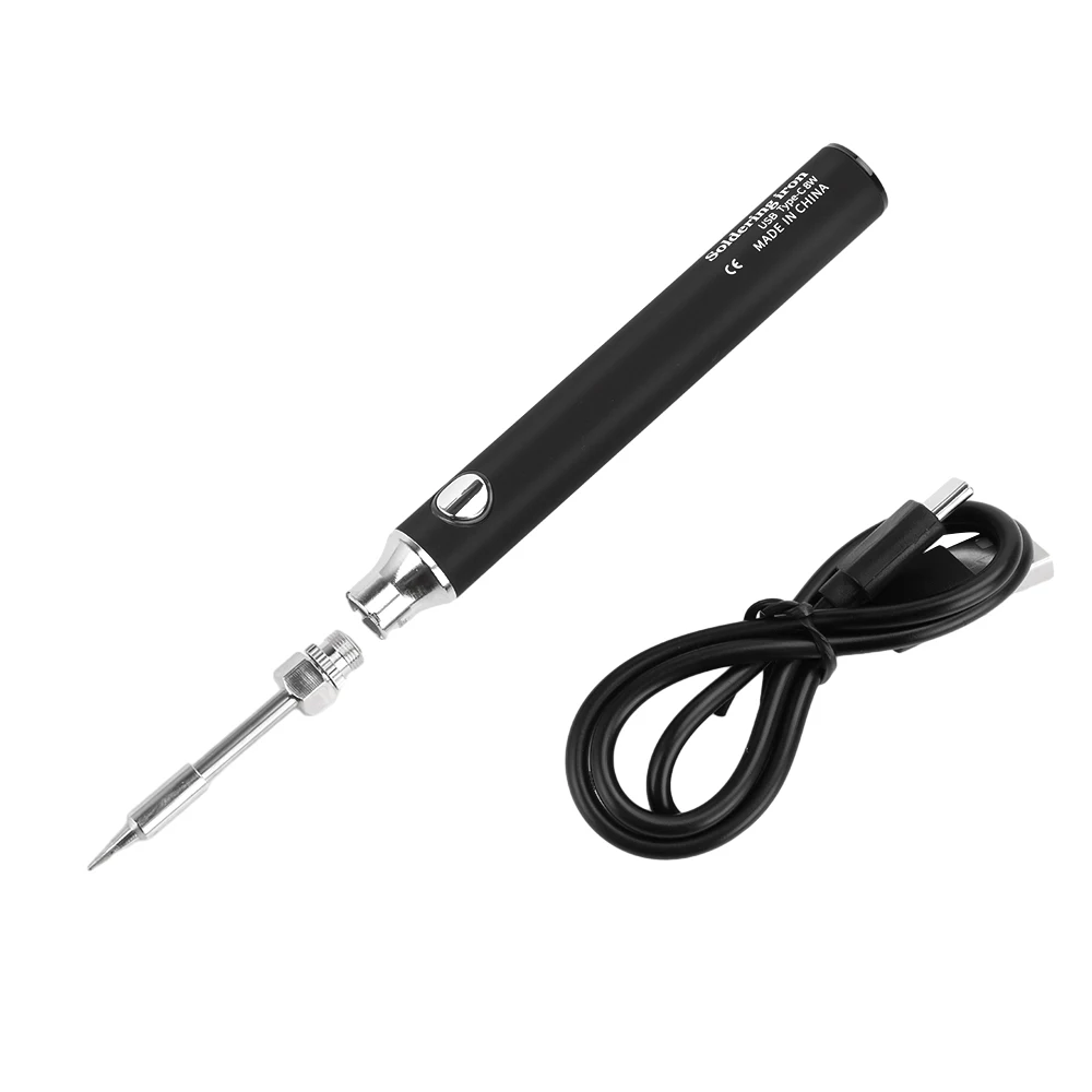 USB 5V 8W Soldering Iron Tool Pen DIY Welding Pen with USB Charging Cable Home Outdoor Convenient Welding Repair Tool