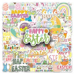 10/50PCS Easter Theme Rabbit Egg Stickers Cartoon Decoration Decals DIY Water Bottle Motorcycle Laptop Sticker for Kid Toys