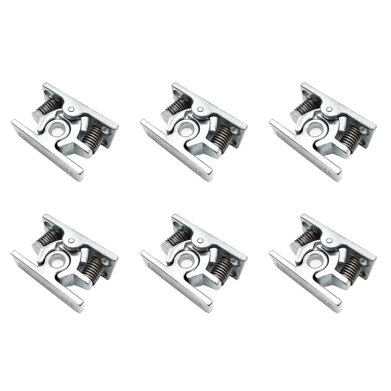 

Premium-6Pcs Spring Loaded Door Easy Lock Stop Catch Release Clamp Double Roller Catch (Mp-4)